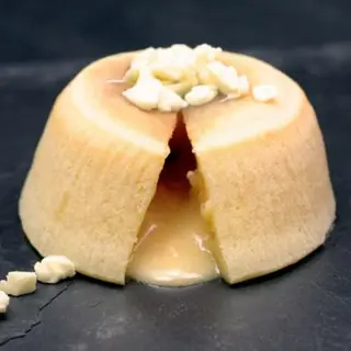 Coulant de chocolate blanco