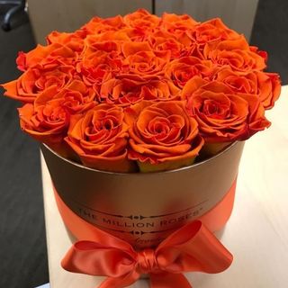 Boite de roses orange vip