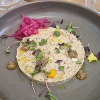 Rillette de salmón ahumado. 