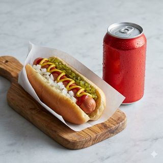 Menù hot dog eCoca-Cola Lattina 330 ml