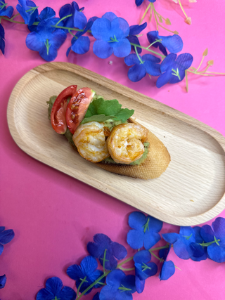 Брускетта з креветкою та томатами 80г