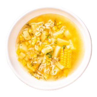 Sopa de maíz con pollo