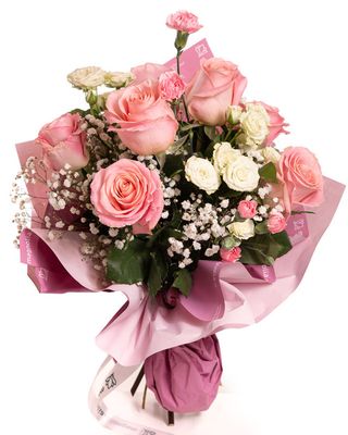 Buchet trandafiri roz "Delight"