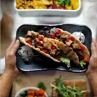 Papadum con secreto ibérico