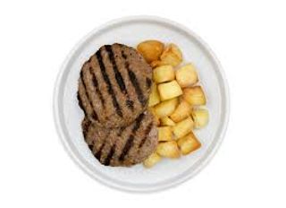 Hamburger di manzo con patate