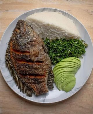 Spiced Fried Fish  With Posho