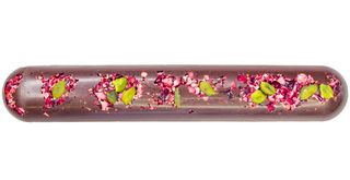 Duży baton z deserowej czekolady z żurawiną i pistacjami (50g)