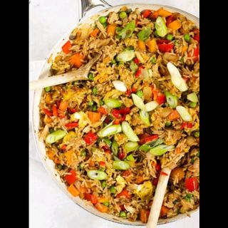 Egg Fried Rice with Capsicums
