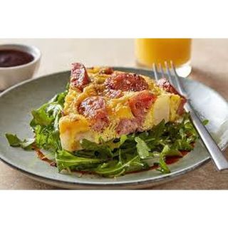 Chapati, Sausages And Spanish Omellete