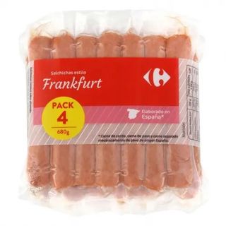 Salchichas Frankfurt Carrefour Pack De 4 Unidades 170 Gr.