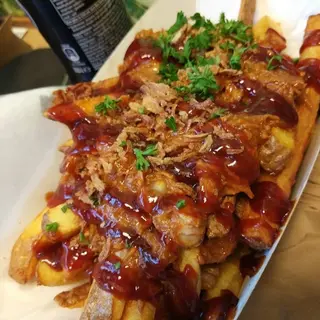 Special patatine Fritte Con salsa barbecue (grandi )