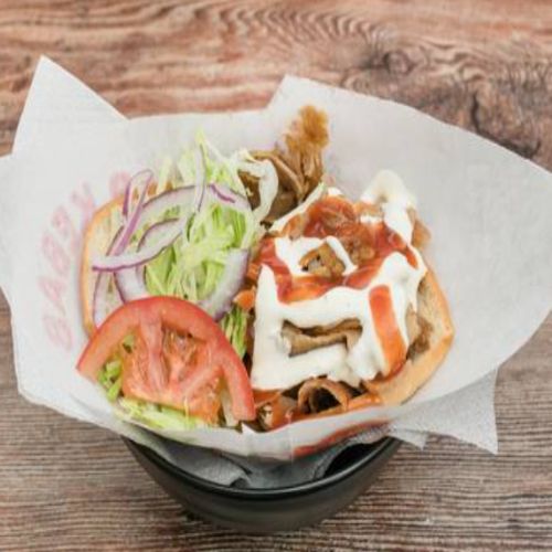Kebab con queso