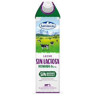 Leche Sin Lactosa Desnatada Asturiana 1L.