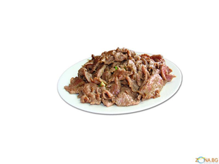 55. Телешко върху кромид лук и моркови (500г)