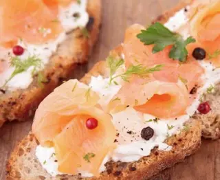 Salmón y queso