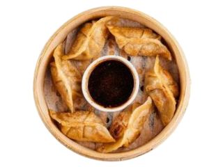 Смажені гьодзи з качкою 