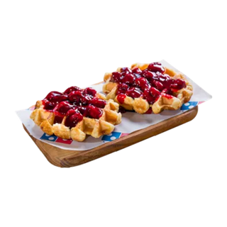 Gofry belgijskie z wiśniami