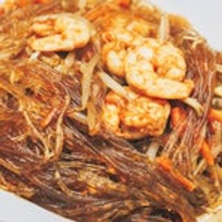 168. Spaghetti di soia con gamberi