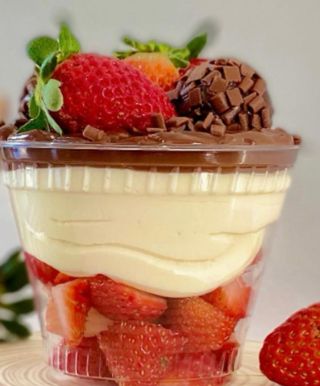 Bombom de Morango no Pote