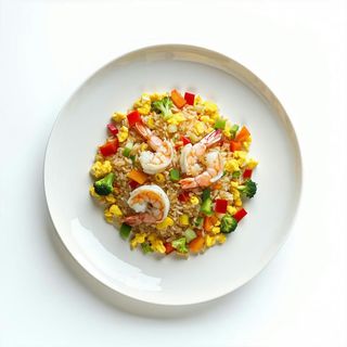 Black riso con gamberi