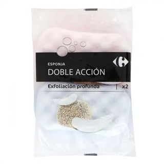 Esponja Doble Acción Exfoliación Profunda Carrefour 2 Ud.