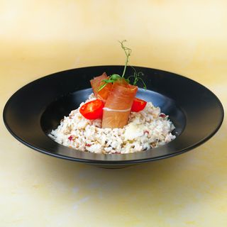 Šumski rižoto sa piletinom i pršutom