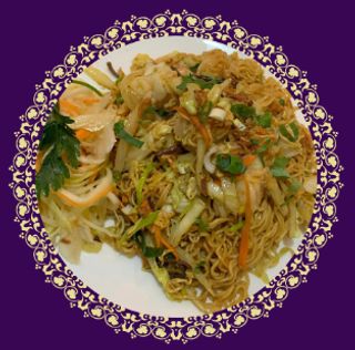 Makaron smażony z krewetkami	