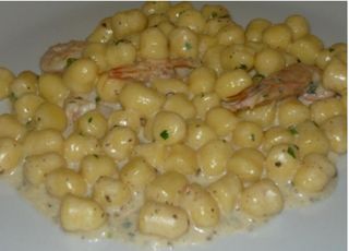 Gnocchi alla crema di scampi