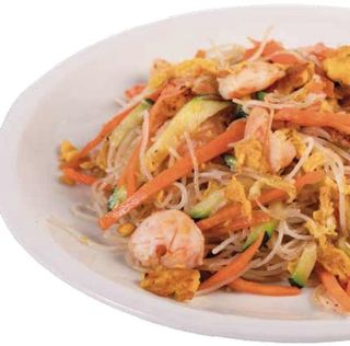 176 Spaghetti di riso con gamberi