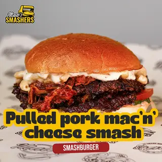 Pulled pork mac'n'cheese smash