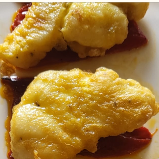 Medeallones de Rape con pimiento de cristal