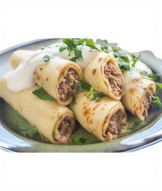 Crepe De Atún Y Queso Azul