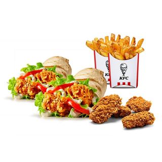 2 Wrap Clásicos + 2 Patatas + 4 Alitas