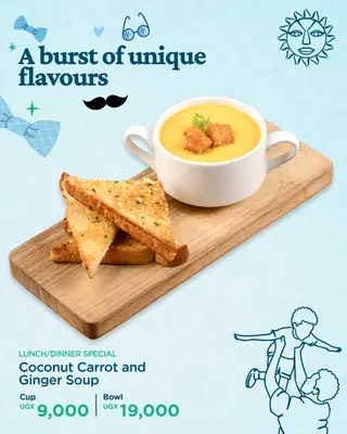 Bowl of Coconut Carrot & Ginger Soup