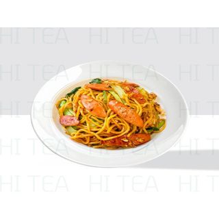 Fried Noodles With Beef Sausage