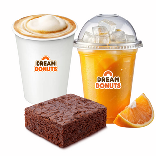 Formule Brownies, Jus d'orange et Boisson chaude 