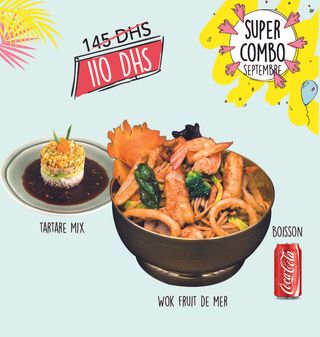 Assortiment B 16 Pièces + Poulet Yakitori Riz + Boisson