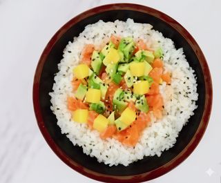 Saumon avocat mangue