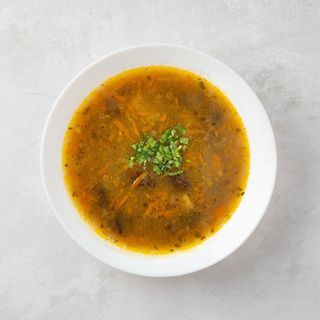 Zupa z zielonej fasolki z ziemniakami.