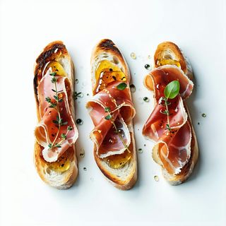 Bruschette Lardo di Patanegra e miele