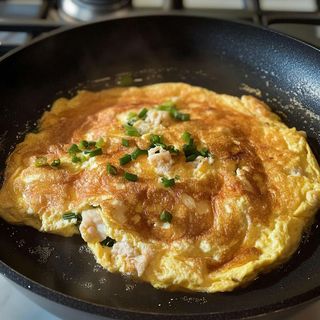 omlette with crab meat