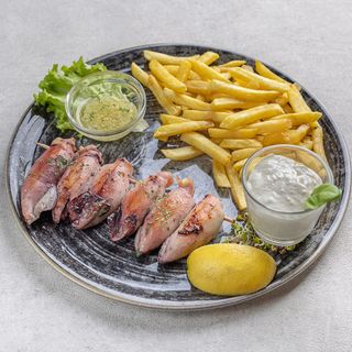 Punjene lignje sa sirom i šunkom