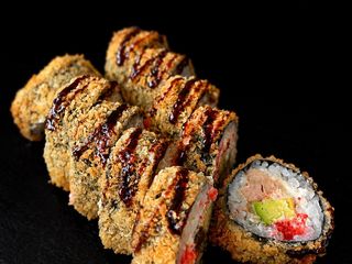 Tempura cu somon grill