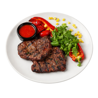 +Стейк медальон филе.