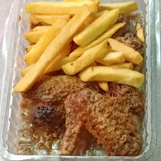 Alitas al horno con miel y salsa de soja