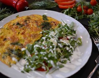 Omlet sa slaninom i spanaćem