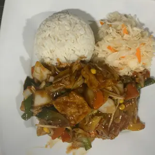 Tofu w sosie sojowym z warzywami 400g