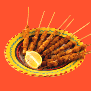 Spiedini di pollo panato