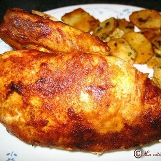 1/4Poulet rôti sec