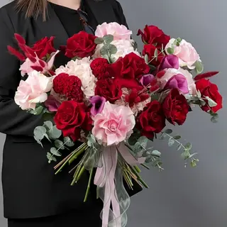 цветы Букет Art Flowers Бархатный Вечер
